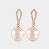 Joyeria Joyeria La Esmeralda Aretes | Aretes Con Perla Y Diamante Fwhc-Pg161678E-D