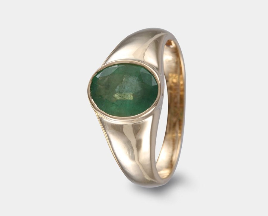 Joyeria Joyeria La Esmeralda Anillos Para Hombre | Anillo De Caballero Con Esmeralda Ah2C-Eca7A-Esm