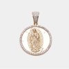 Joyeria Joyeria La Esmeralda Joyas Para Hombre | Medalla De Caballero Virgen De Guadalupe Con Diamantes