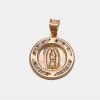 Joyeria Joyeria La Esmeralda Medallas | Medalla Redonda Virgen De Guadalupe Zirconia My5B-Mrvgpz