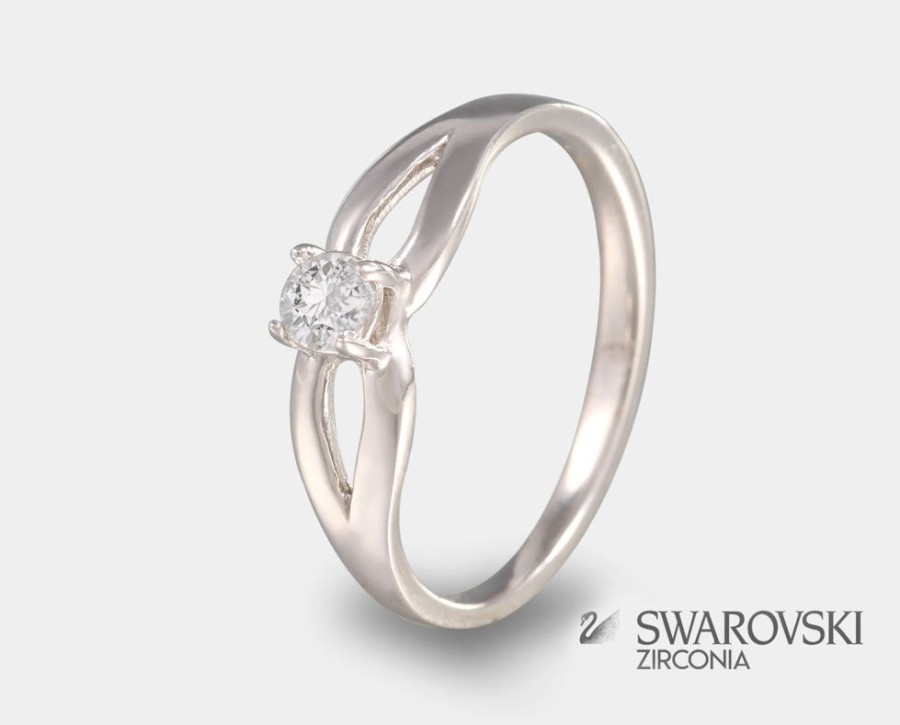 Anillos De Compromiso Joyeria La Esmeralda | Promocion! Anillo De Compromiso Con Zirconia Swarovski Am6C-1059B