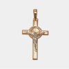 Joyeria Joyeria La Esmeralda Joyas Para Hombre | Cruz Con Cristo Oro Combinado 14K N4Xc-602-00136