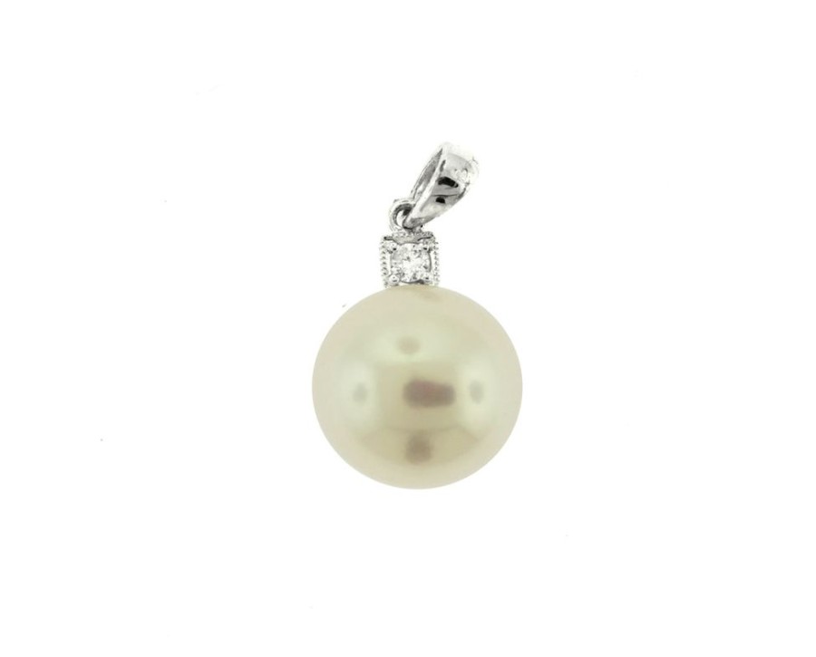 Joyeria Joyeria La Esmeralda Dijes | Dije Con Perla Y Diamante 14K D41C-P167600