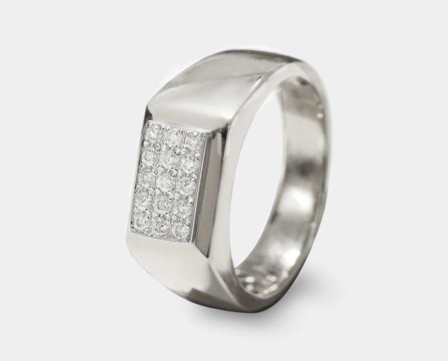 Joyeria Joyeria La Esmeralda Anillos Para Hombre | Anillo De Caballero Con Diamante A48D-Mr21657B