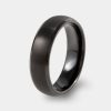 Bodas Y Argollas Joyeria La Esmeralda | Argolla De Matrimonio De Tungsteno Negro K3Fw-Rtn506