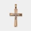 Joyeria Joyeria La Esmeralda Joyas Para Hombre | Cruz Con Cristo Oro Combinado 14K N4Xc-699-00086