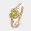 Joyeria Joyeria La Esmeralda Anillos Para Dama | Anillo Diseno Corazon Con Peridoto Y Diamantes