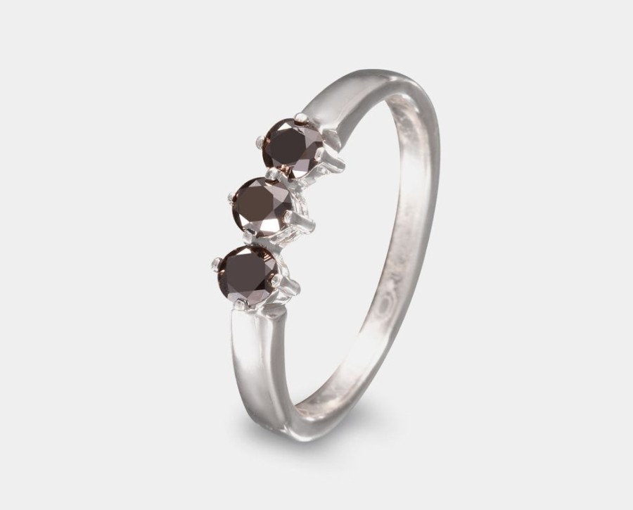 Bodas Y Argollas Joyeria La Esmeralda | Churumbela Con Diamante Negro Ah2C-Ch3B-Dmneg