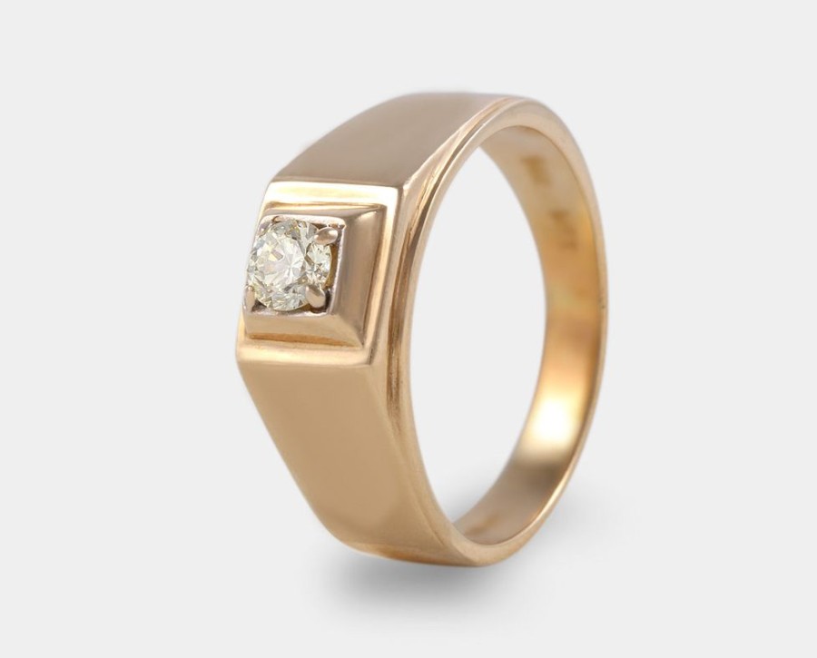 Joyeria Joyeria La Esmeralda Joyas Para Hombre | Anillo De Hombre Con Diamante Ah2C-Eca2A