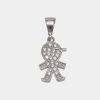 Joyeria Joyeria La Esmeralda Dijes | Dije Nino Con Circonia Oro Blanco 10K D4Xb-636-00564