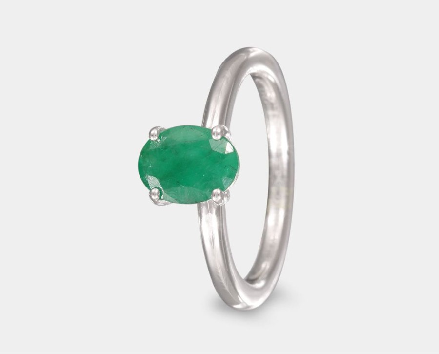 Joyeria Joyeria La Esmeralda Anillos Para Dama | Anillo Con Esmeralda Ah2C-E228B-Esm