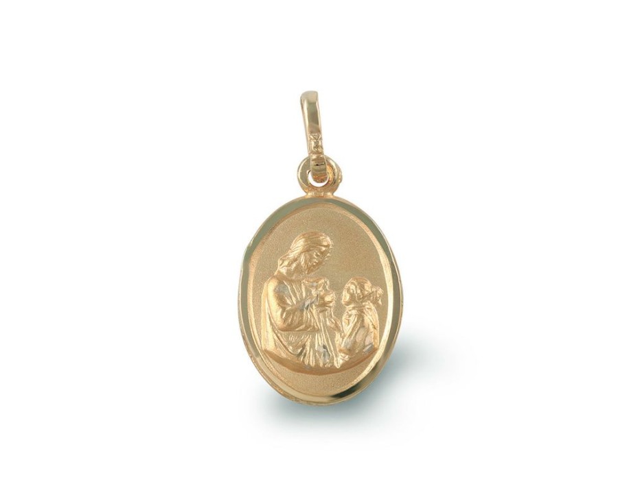 Joyeria Joyeria La Esmeralda Medallas | Medalla Oval De Confirmacion 14K M25C-Oaconfirm