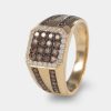 Joyeria Joyeria La Esmeralda Anillos Para Hombre | Anillo De Caballero Con Diamante Champagne A48D-Mr16831R