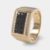 Joyeria Joyeria La Esmeralda Anillos Para Hombre | Anillo De Caballero Con Diamante Negro A48D-Mr17529A