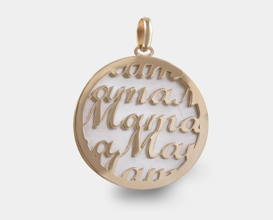 Joyeria Joyeria La Esmeralda Dijes | Dije Redondo Mama 14K M4Xc-Oampmama