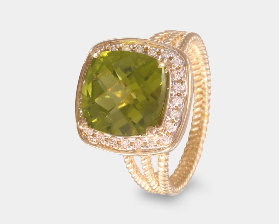 Joyeria Joyeria La Esmeralda Anillos Para Dama | Anillo Con Peridoto Y Diamantes