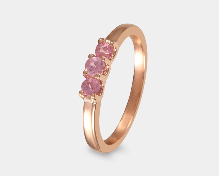 Joyeria Joyeria La Esmeralda Anillos Para Dama | Churumbela Con Zafiro Rosa Ah2C-Ch5R-Zar