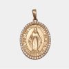 Joyeria Joyeria La Esmeralda Medallas | Medalla Oval Virgen Milagrosa Mr3B-Dgpc