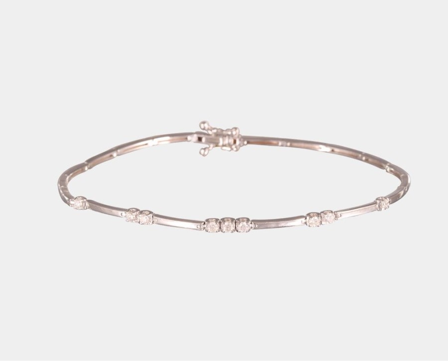 Joyeria Joyeria La Esmeralda Brazaletes Y Esclavas | Pulsera De Dama Con Diamantes