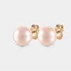 Bodas Y Argollas Joyeria La Esmeralda | Aretes Con Perla Fwh-E7-7.5Rde-Aaa