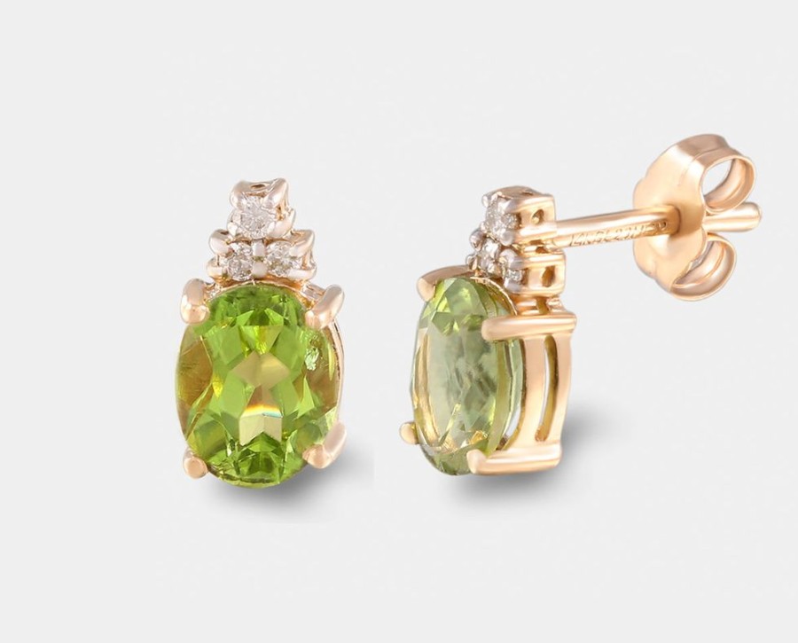 Joyeria Joyeria La Esmeralda Aretes | Aretes Con Peridoto Y Diamantes