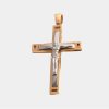 Joyeria Joyeria La Esmeralda Cruces Y Cristos | Cruz Con Cristo Oro Combinado 14K N4Xc-699-00047