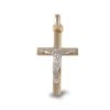 Joyeria Joyeria La Esmeralda Cruces Y Cristos | Cruz Con Cristo Oro Combinado 14K N4Xc-Oabtblisa