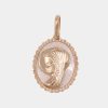 Joyeria Joyeria La Esmeralda Medallas | Medalla Oval Madonna Oro Amarillo 14K M4Xc-152-00814