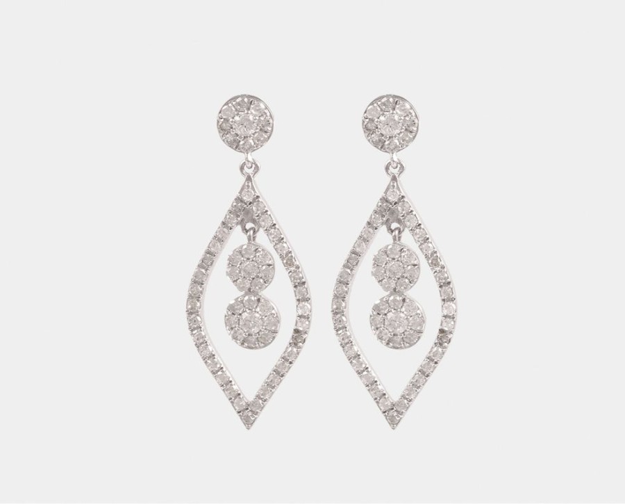 Joyeria Joyeria La Esmeralda Aretes | Aretes Largos Con Diamantes