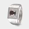 Joyeria Joyeria La Esmeralda Anillos Para Hombre | Promocion! Anillo De Caballero Con Diamante Negro Y Diamantes