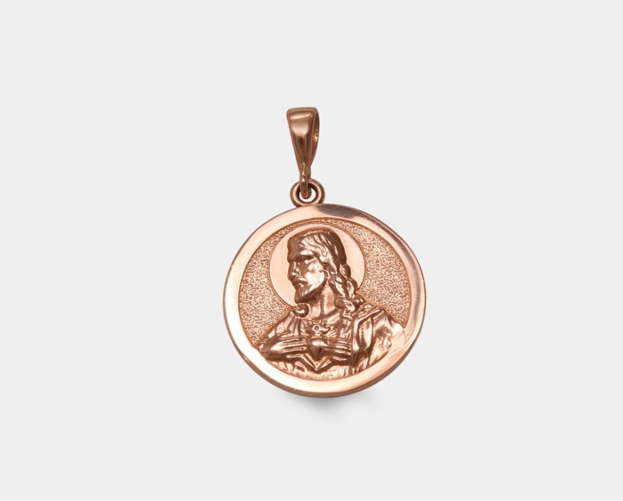 Joyeria Joyeria La Esmeralda Medallas | Medalla Escapulario Virgen Del Carmen Y Sagrado Corazon De Jesus M5Nc-Xkp7665-R