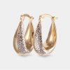 Joyeria Joyeria La Esmeralda Aretes | Arete Largo Oro Combinado 14K - F5Nc-Xdcnse208917/2-Yw