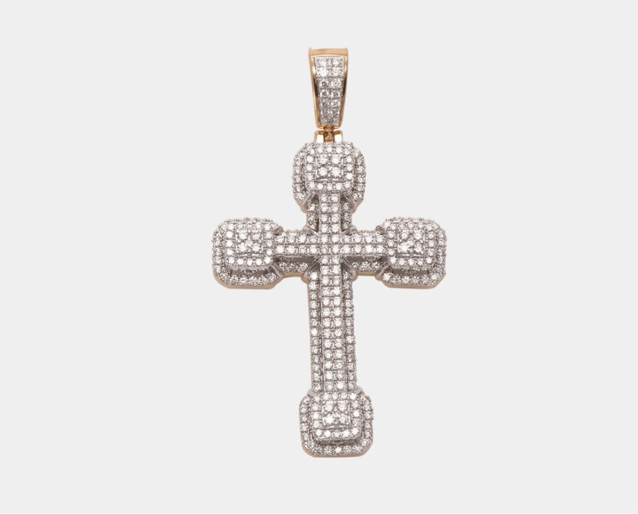 Joyeria Joyeria La Esmeralda Cruces Y Cristos | Cruz Para Caballero Oro Amarillo Con Diamantes