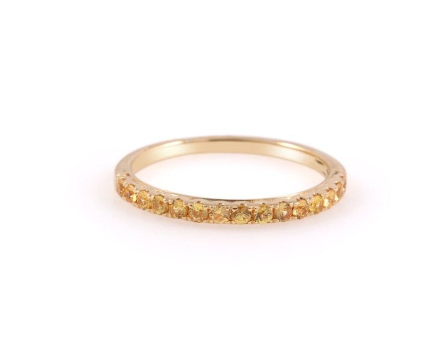 Bodas Y Argollas Joyeria La Esmeralda | Churumbela Con Zafiro Amarillo A48D-Cr3804A-Aza