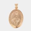 Joyeria Joyeria La Esmeralda Medallas | Medalla Oval Virgen Milagrosa M4Xc-070-0551