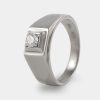 Joyeria Joyeria La Esmeralda Anillos Para Hombre | Promocion! Anillo De Caballero Con Diamante Ah2C-Eca2B