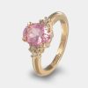 Anillos De Compromiso Joyeria La Esmeralda | Anillo Con Turmalina Rosa Y Diamantes