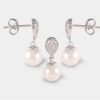 Bodas Y Argollas Joyeria La Esmeralda | Juego Dije Y Aretes Con Perla Y Circonia J1Qc-Smeb5614.Smp5614