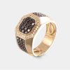 Joyeria Joyeria La Esmeralda Anillos Para Hombre | Anillo De Caballero Con Diamante Negro A3Ob-170907