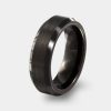 Bodas Y Argollas Joyeria La Esmeralda | Argolla De Matrimonio De Tungsteno Negro K3Fw-Rtn507