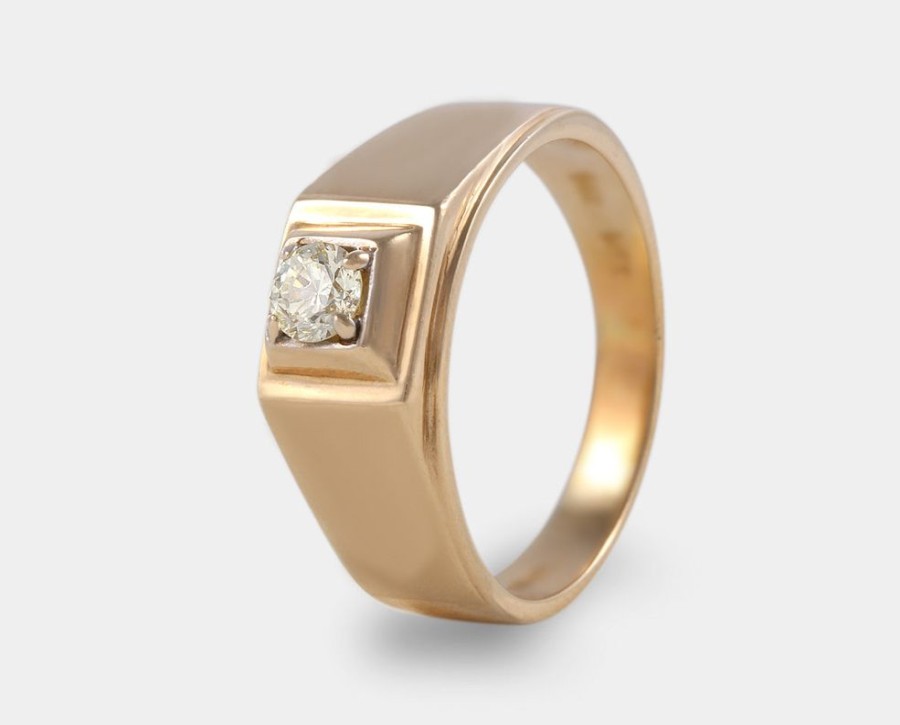 Joyeria Joyeria La Esmeralda Anillos Para Hombre | Anillo De Hombre Con Diamante Ah2C-Eca2A