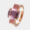 Anillos De Compromiso Joyeria La Esmeralda | Anillo Con Amatista Cushion Y Turmalina Rosa Ah2-Ej68R-Am-Tur