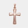 Joyeria Joyeria La Esmeralda Cruces Y Cristos | Cruz Lisa Oro Rosa 14K P4Xc-401-00864