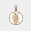 Joyeria Joyeria La Esmeralda Medallas | Medalla De Caballero Virgen De Guadalupe Con Diamantes