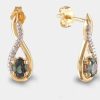 Joyeria Joyeria La Esmeralda Aretes | Aretes Con Topacio Mistico Y Diamantes