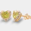 Joyeria Joyeria La Esmeralda Aretes | Aretes Con Peridoto Y Diamantes