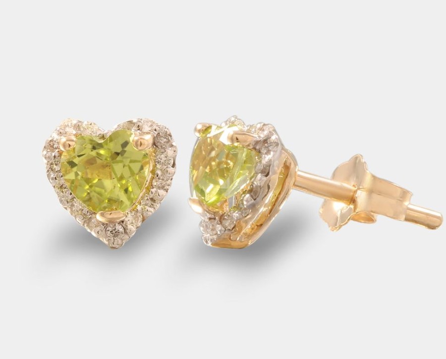 Joyeria Joyeria La Esmeralda Aretes | Aretes Con Peridoto Y Diamantes