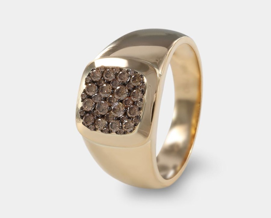 Joyeria Joyeria La Esmeralda Anillos Para Hombre | Anillo De Caballero Con Diamante Champagne A48D-Mr18267A-Cham