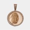 Joyeria Joyeria La Esmeralda Medallas | Medalla Redonda Virgen De Guadalupe 14K M4Xc-000-09182