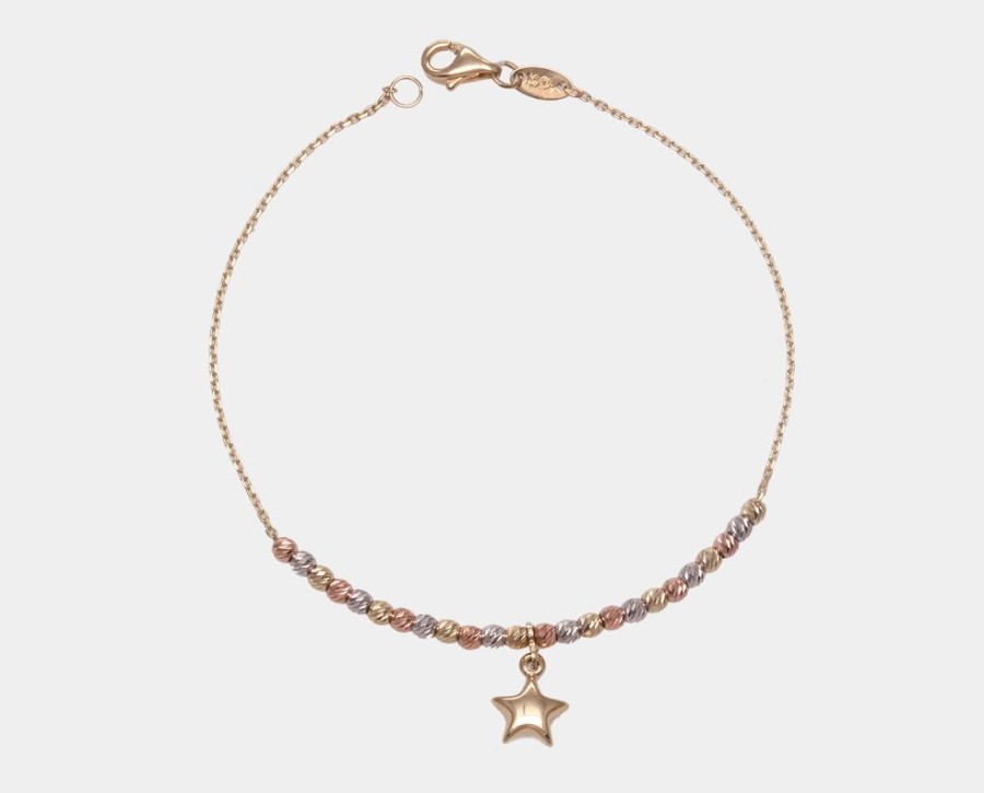 Joyeria Joyeria La Esmeralda Brazaletes Y Esclavas | Pulsera De Dama Con Dije Estrella E4Xb-139-03218